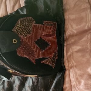 Original Caprise Suede With Snake Skin Bag.